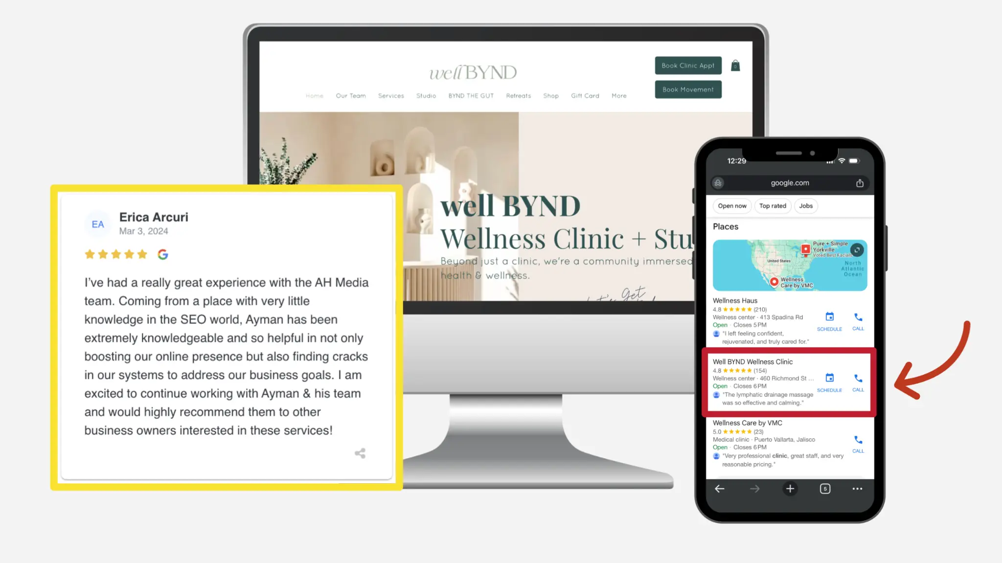 Local SEO Results for Wellness Clinic — WellBYND · Google Maps Rankings local-seo-results-for-wellness-clinic-wellbynd-google-maps